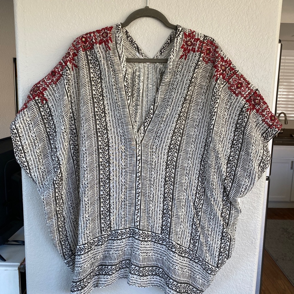 Free People- Embroidered tunic top